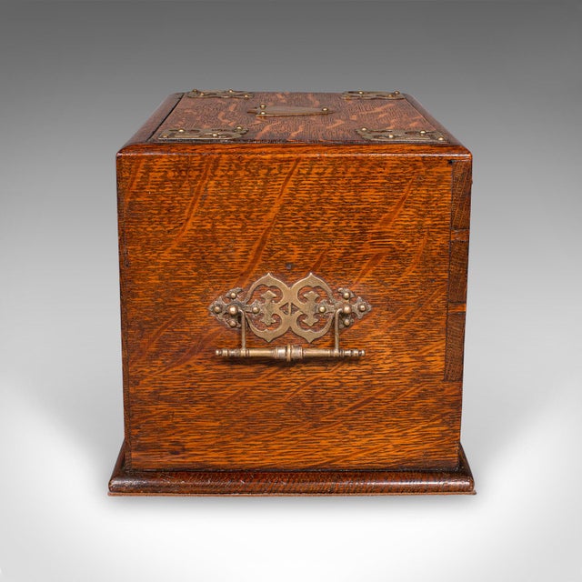 Antique Metamorphic Stationery Case, English Oak Rotating Writing Box, Edwardian For Sale - Image 6 of 12