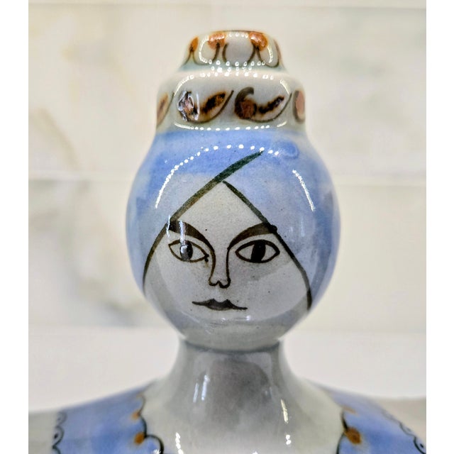 1970s Mid-Century Ken Edwards Tonalá Stoneware Figural Woman Candelabra For Sale - Image 4 of 10