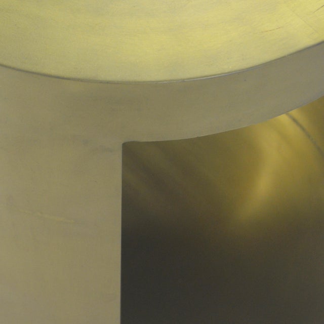 Late 20th Century Custom Made Cylindrical Side Table For Sale - Image 10 of 10