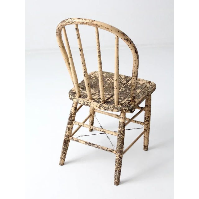 Primitive Farmhouse Chair For Sale - Image 4 of 11