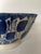 Large Vintage Mexican Blue and Ivory Talavera Pottery Bowl For Sale - Image 10 of 15