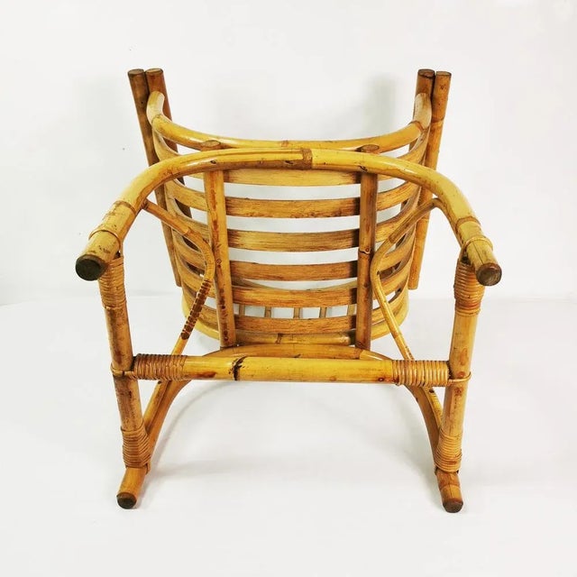 Mid-Century Modern Bamboo Armchair, Germany, 1950s For Sale - Image 14 of 16