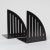 Metal Vintage Black Metal Triangular Grill Bookend Pair - Spectrum Designs Cleveland For Sale - Image 7 of 11