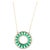 Early 21st Century Natural Emerald diamond Chain pendant in 18k gold For Sale - Image 5 of 18