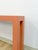 Salmon Vintage Salmon Laminate Narrow Console Sofa Table Postmodern Retro Slim For Sale - Image 8 of 12