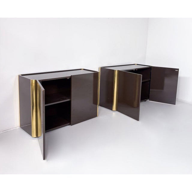 Lacquered Cabinets in the style of Jean-Claude Mahey, 1970s, Set of 2 For Sale - Image 6 of 7