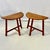 1940s Vintage Swedish Folk Art Gustavian Boho Chic Half Moon Teak Side Tables - A Pair. For Sale - Image 10 of 15