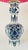 A 20th century Delft vase lamp, in a classic garlic neck shape. Decorated in blue and white with two different prints: two...