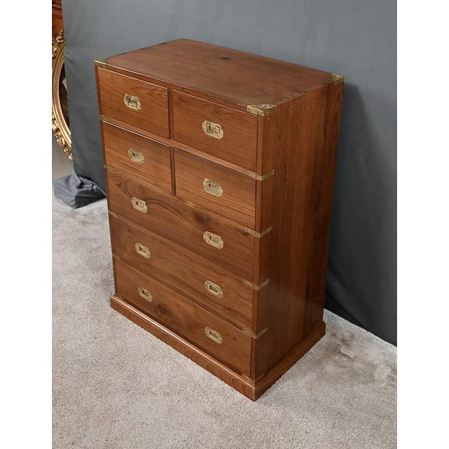 20th Century Teak Marine Chest of Drawers, India For Sale - Image 4 of 18