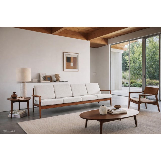 A true icon of mid-century modern design, this exceptional sofa by Grete Jalk for France & Son, crafted in Denmark during...