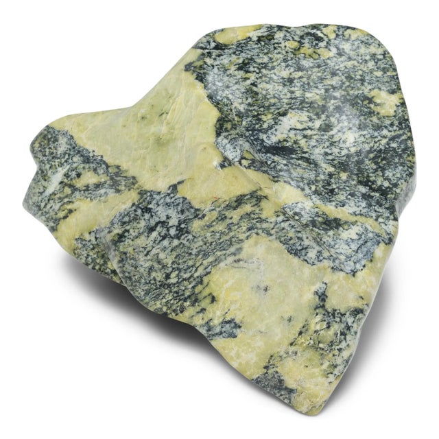 Following the sculpted form, marbled coloring, and natural veining of this one-of-a-kind stone can be deeply meditative....