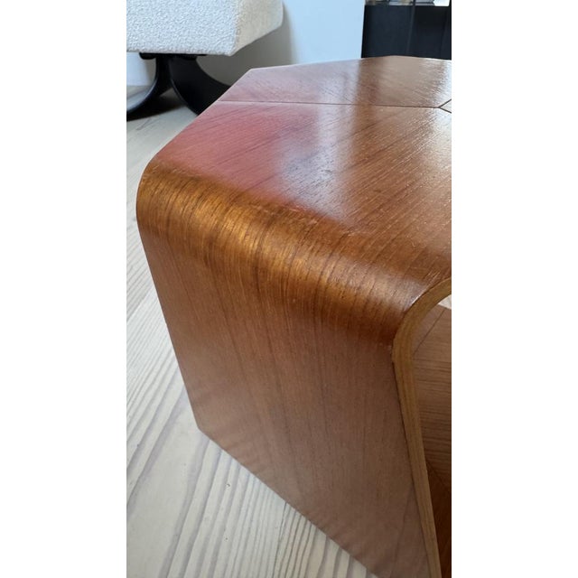 Bent laminated teak plywood edited by Tendo Mokko. Very good condition, published by the Centre Pompidou. This piece has...