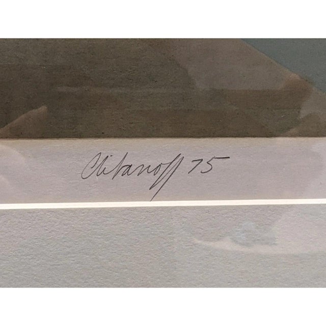 Edward Hopper Minimalist Modern Liminal Space Lithograph by Lynne Clibanoff 1970s For Sale - Image 4 of 6