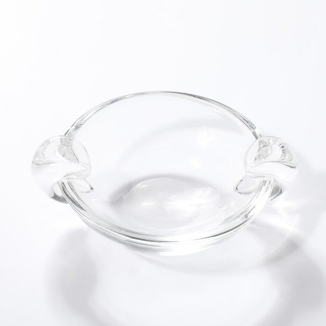 Mid-Century Modernist Crystal Dish Signed Steuben For Sale In New York - Image 6 of 18