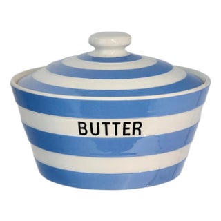 Mid 20th Century English T.G.Green Cornishware Butter Tub For Sale