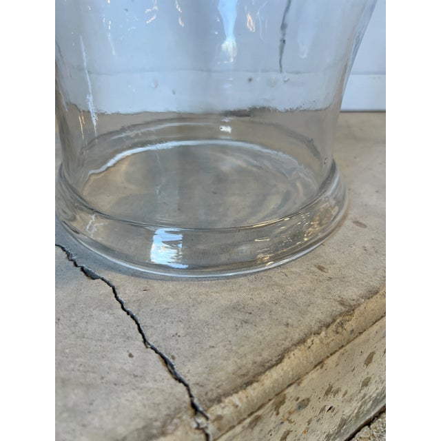 American Pair, Monumental 19th Century American Blown Glass Hurricane Candle Shades 22.5" For Sale - Image 3 of 12