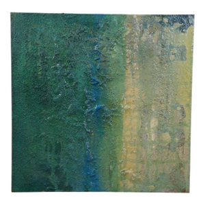 2015 Mike Elsass Abstract Modern Textured Metal Rust Art Plaque Panel 16"
