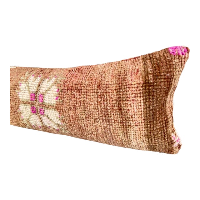 12 x 46 Lumbar Rug Pillow Royal Comfort Turkish Pillow Cushion Cover For Sale