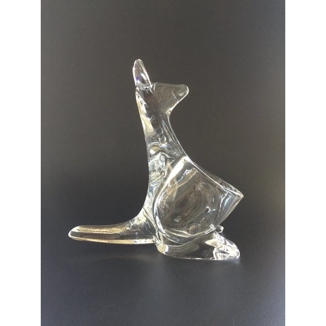Modern Blown Art Glass Kangaroo Figural Pencil Holder & Paperweight For Sale - Image 4 of 11