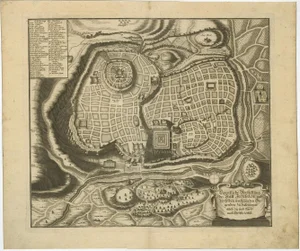 Town Map of Jerusalem, 1708