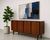 Dillingham Simple + Classic Walnut Mid Century Modern Credenza / Media Stand / Sideboard by Dillingham, C. 1960's For Sale - Image 4 of 11