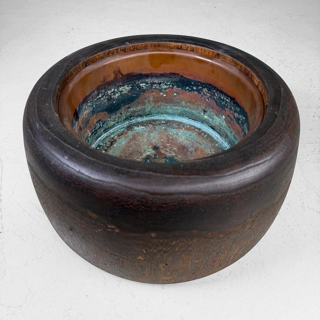 Brown Japanese Wooden Hibachi Planter, 1930s For Sale - Image 8 of 8