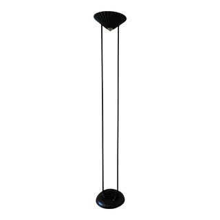 Vintage Holtkoetter Art Deco Postmodern Fan Torchiere Floor Lamp For Sale