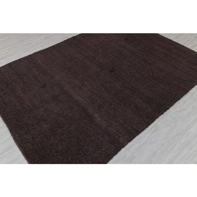 Not Yet Made - Made To Order Brown Solid Handwoven Premium Natural Jute Yarn Flatweave Rug 6x9 Ft. For Sale - Image 5 of 11