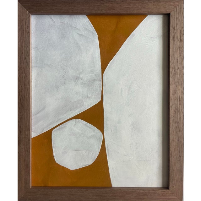 2026 Contemporary Set of Nine Abstract Paintings in Sienna on Cotton Paper by Artist r.k. Red For Sale - Image 10 of 13