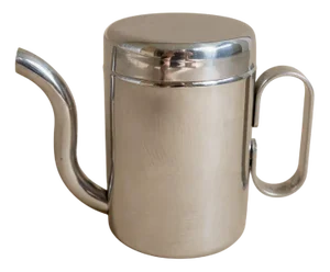 Vintage Stainless Steel Can with Lid, Italy, 1970s