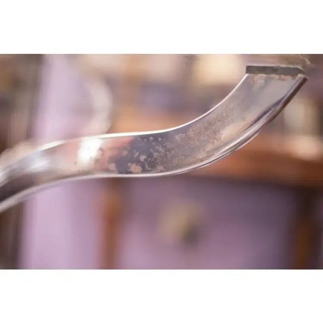 Vintage French Glass & Chrome Table For Sale - Image 4 of 6