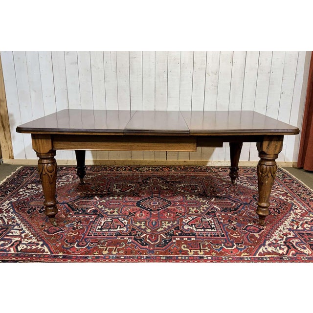 Victorian English Mahogany Table with 3 Extension Leaves, 1950s For Sale - Image 10 of 18