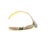 14k Yellow Gold Open Cuff Diamonds Inlaid Letter "L" Bangle For Sale In New York - Image 6 of 9