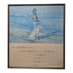 Signed & Framed Shirl Goedike Palm Springs Desert Museum 1976 SRT Exhibition Poster