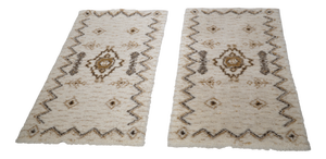 Mid-Century Moroccan Berber Wool Rugs, 1960s, Set of 2