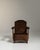 1940-1949 France Deep Espresso Brown Upholstered Wingback Armchair For Sale In Greensboro - Image 6 of 11