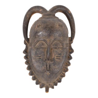 Early 20th Century Yaure Baule Portrait Mask Cote d'Ivoire For Sale