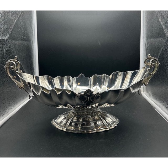 Baroque Style Centerpiece in 800 Silver, Italy, 1950s For Sale - Image 10 of 16