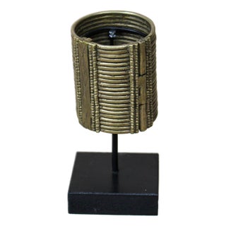 Ethiopian Cast Silver-Toned Bracelet For Sale