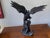 Japanese Antique Japanese Cast Iron Hinged Wing Eagle Sculpture For Sale - Image 3 of 11