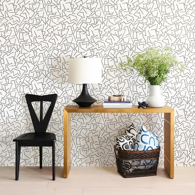 Not Yet Made - Made To Order Schumacher X Hadiya Williams Tangent Wallpaper in Ivory For Sale - Image 5 of 5