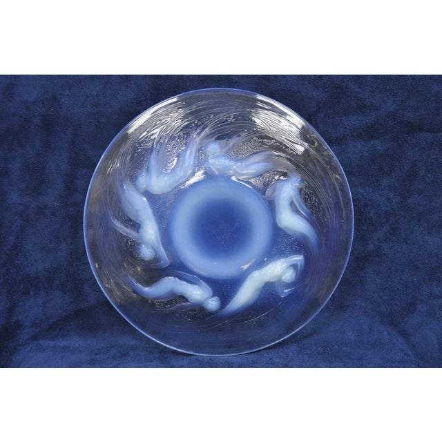 Transparent René Lalique Ondines Opalescent Clear Glass Swimming Mermaids French Dish Plate For Sale - Image 8 of 9