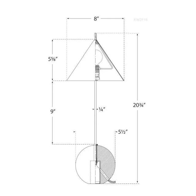 Modern Kelly Wearstler for Visual Comfort Signature Cleo Orb Base Accent Lamp in Antique-Burnished Brass with Antique White Shade For Sale - Image 3 of 3
