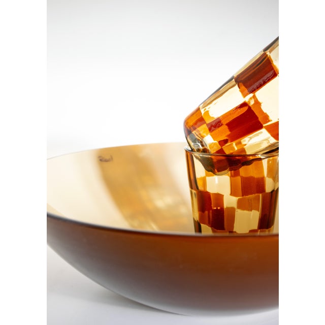 Brown Vintage Glasses by Mariana Iskra, 2004, Set of 6 For Sale - Image 8 of 16