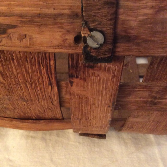 Antique Split Oak Basket With Handle For Sale - Image 12 of 13