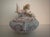 Rare Antique Norleans Bisque Candy Trinket 3 Foot Box Cherub Rose For Sale - Image 4 of 7