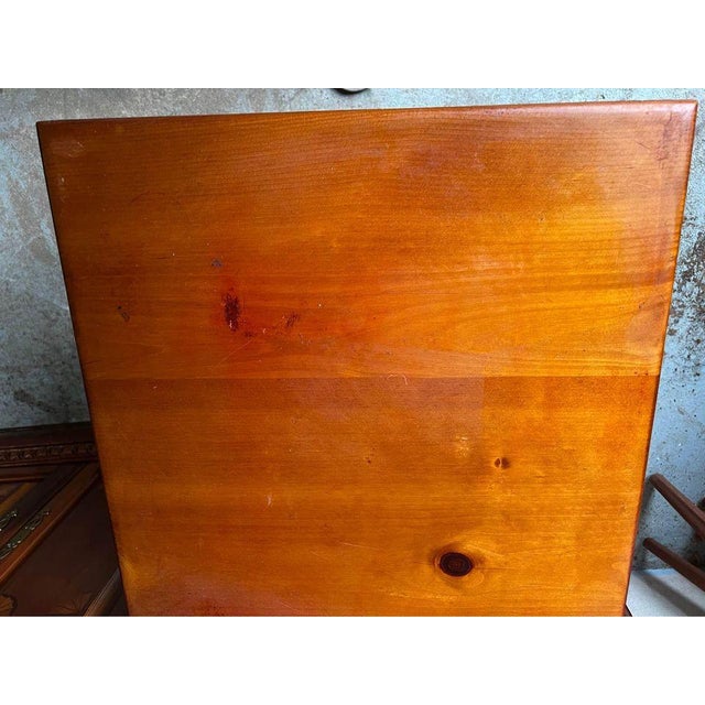 Vintage Federal Style Solid Wood Side Table. For Sale In Washington DC - Image 6 of 7