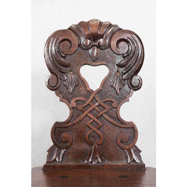19th Century 19th Century Pair of Hall Chairs For Sale - Image 5 of 5
