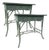 Pair of Vintage Painted Rattan Side Tables / Nightstands With Drawers For Sale
