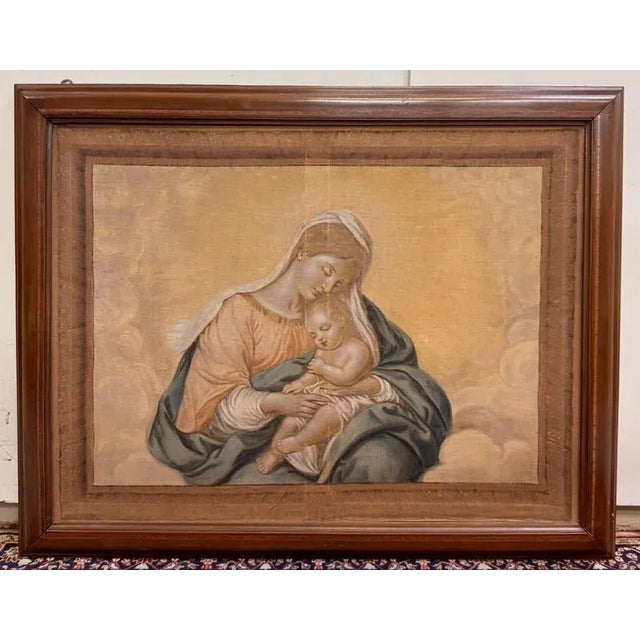 Italian School Artist, Virgin and Child, Oil Painting, Framed For Sale - Image 10 of 10